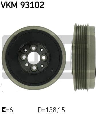 Belt Pulley, crankshaft VKM 93102