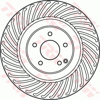 Brake Disc TRW SINGLE DF6004S - image 2
