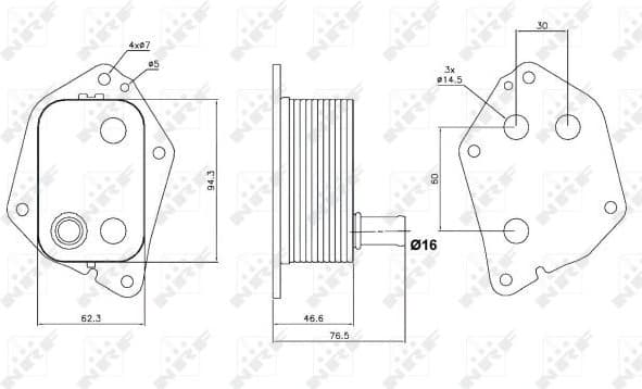 Oil Cooler, engine oil 31159