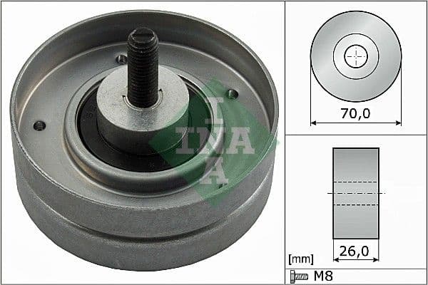 Deflection/Guide Pulley, V-ribbed belt 532052410