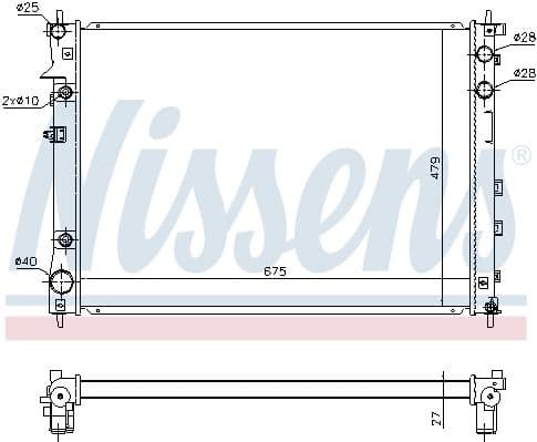 Radiator, engine cooling 67727