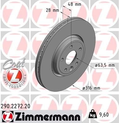 Brake Disc COAT Z 290.2272.20
