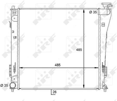 Radiator, engine cooling 59086