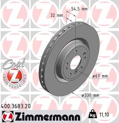 Brake Disc COAT Z 400.3683.20