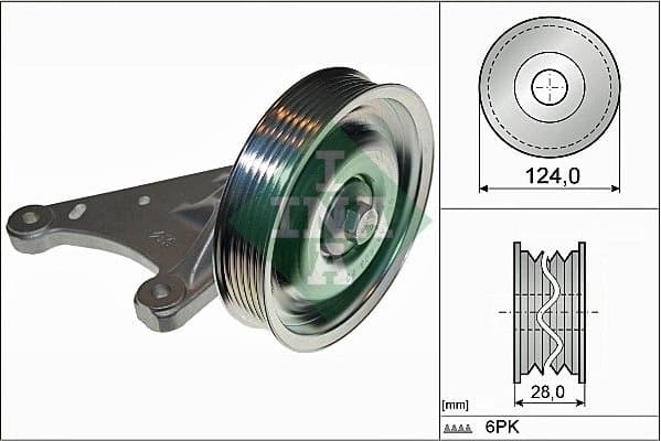 Deflection/Guide Pulley, V-ribbed belt 532077310