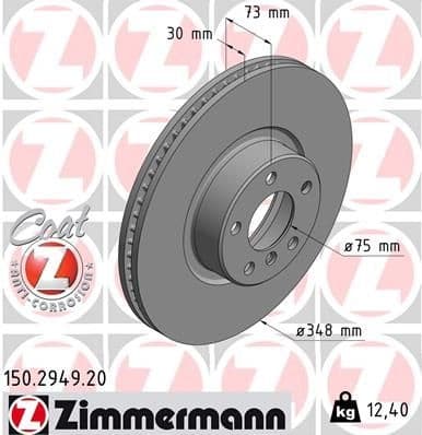 Brake Disc COAT Z 150.2949.20
