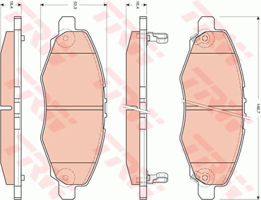Brake Pad Set, disc brake GDB3427