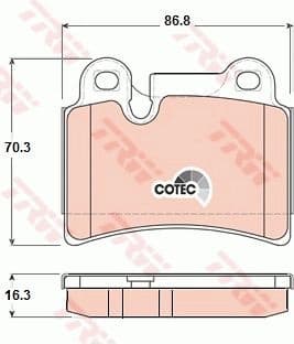 Brake pads rear, Top Quality GDB1722
