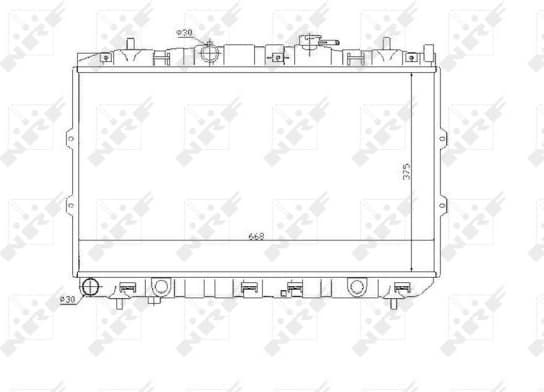 Radiator, engine cooling 53819