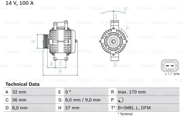 Alternator 0986044010 - image 2