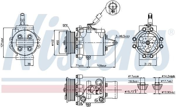 Compressor, air conditioning ** FIRST FIT ** 89591