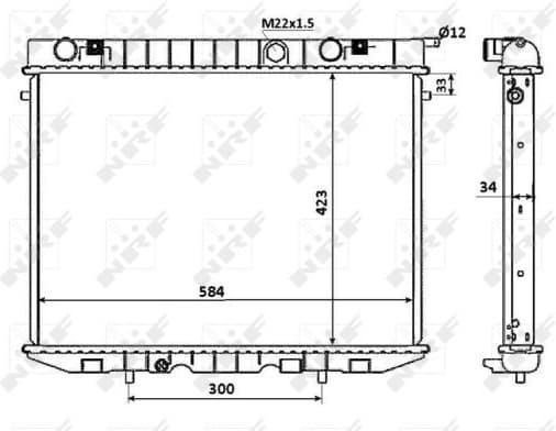 Radiator, engine cooling EASY FIT 509532