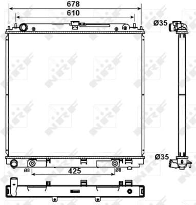Radiator, engine cooling 53179