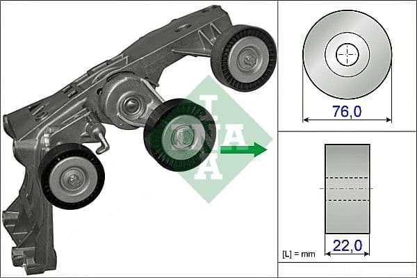 Belt Tensioner, V-ribbed belt 534043110