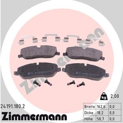 Brake Pad Set, disc brake 24191.180.2