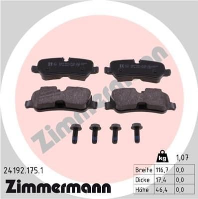 Brake Pad Set, disc brake 24192.175.1