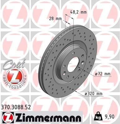 Brake Disc SPORT BRAKE DISC Z 370.3088.52