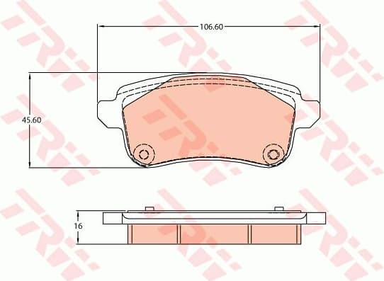 Brake pads rear, Top Quality GDB2136