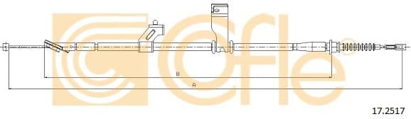Cable Pull, parking brake 17.2517