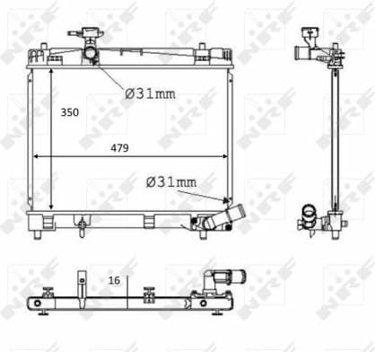 Radiator, engine cooling 58384