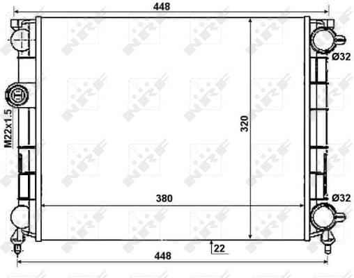 Radiator, engine cooling 50004