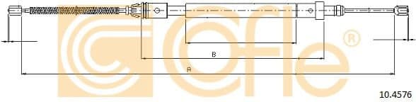 Cable Pull, parking brake 10.4576