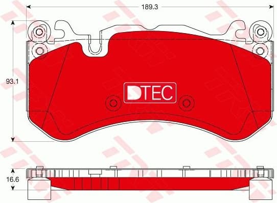 Brake Pad Set, disc brake DTEC COTEC GDB1734DTE