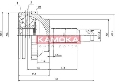Joint Kit, drive shaft 7088