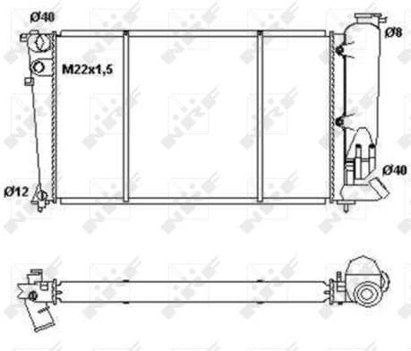 Radiator, engine cooling 50414