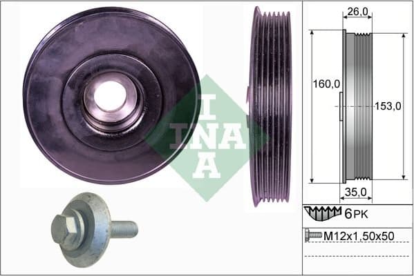 Belt Pulley, crankshaft 544007920