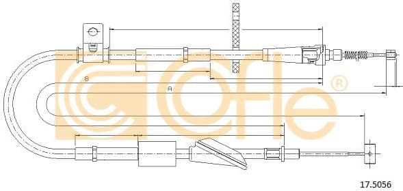Cable Pull, parking brake 17.5056