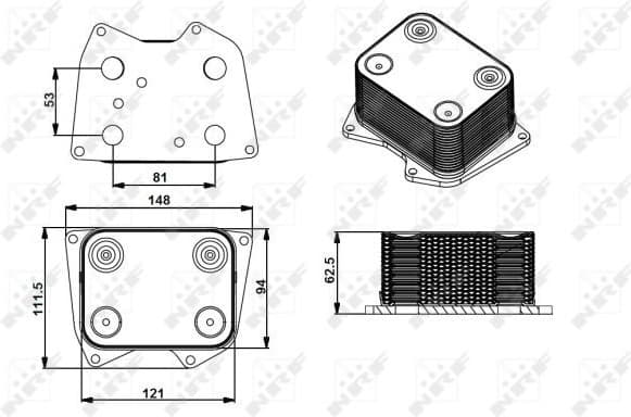 Oil Cooler, engine oil 31211 - image 2