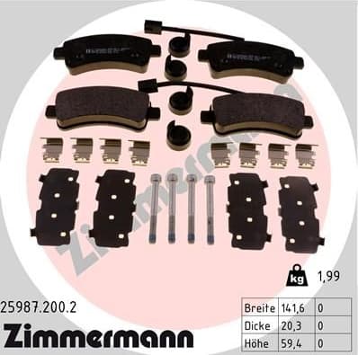 Brake Pad Set, disc brake 25987.200.2