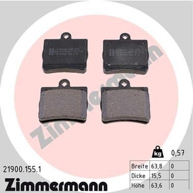 Brake Pad Set, disc brake 21900.155.1