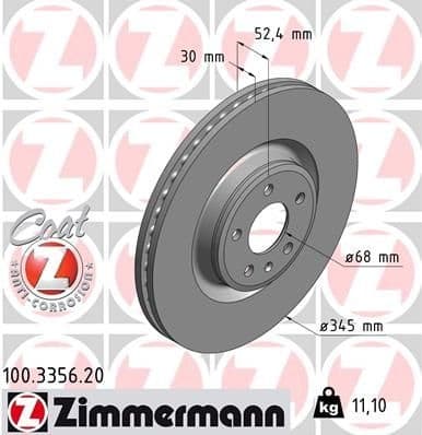 Brake Disc COAT Z 100.3356.20