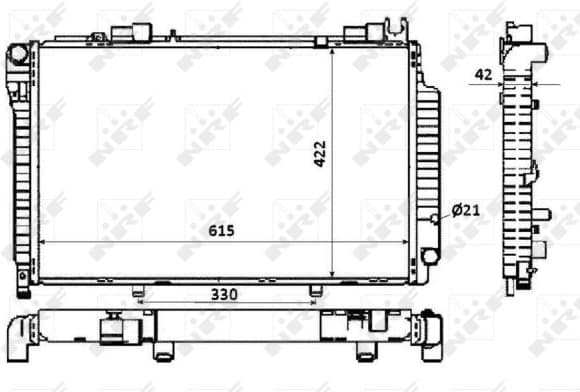 Radiator, engine cooling EASY FIT 58350