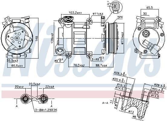 Compressor, air conditioning ** FIRST FIT ** 89327