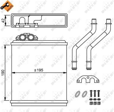 Heat Exchanger, interior heating EASY FIT 58150