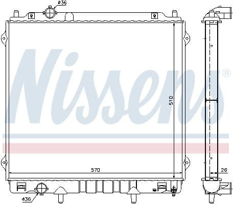 Radiator, engine cooling 67483