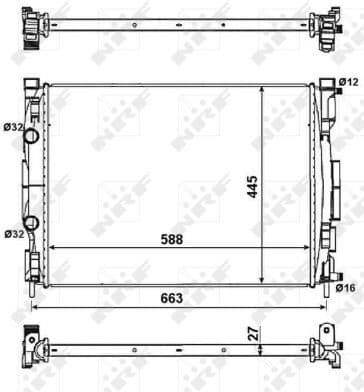 Radiator, engine cooling EASY FIT 58329