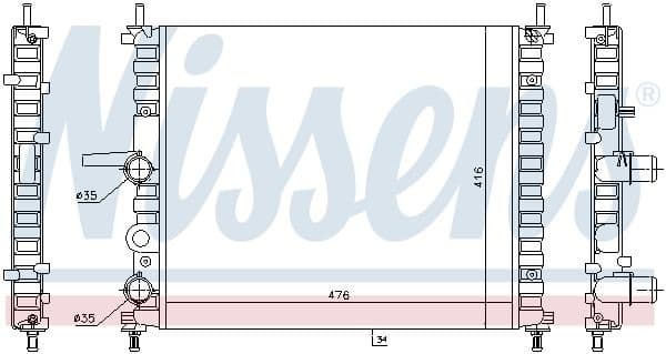Radiator, engine cooling 617878