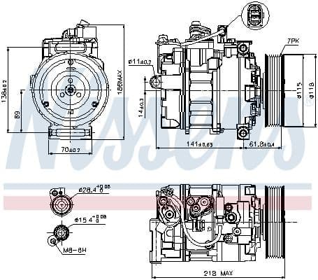 Compressor, air conditioning ** FIRST FIT ** 89210