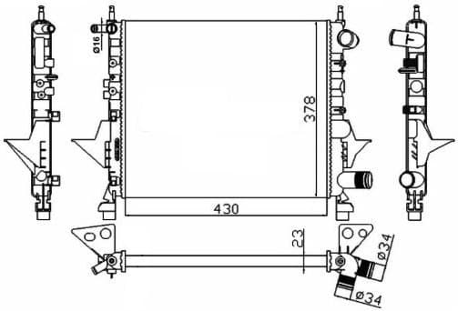 Radiator, engine cooling 529513