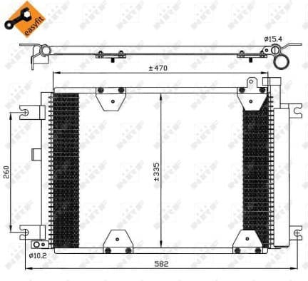 Condenser, air conditioning EASY FIT 35580