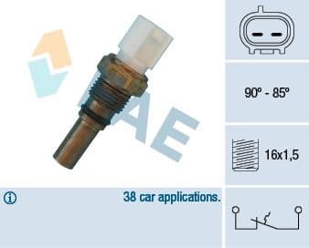 Temperature Switch, radiator fan 36540