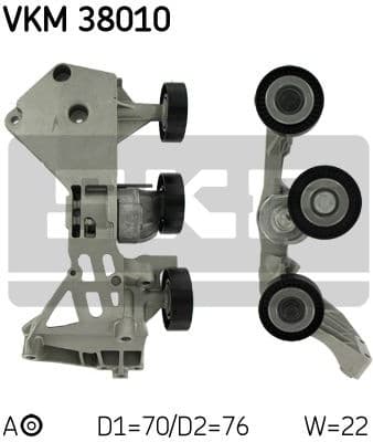 Belt Tensioner, V-ribbed belt VKM 38010