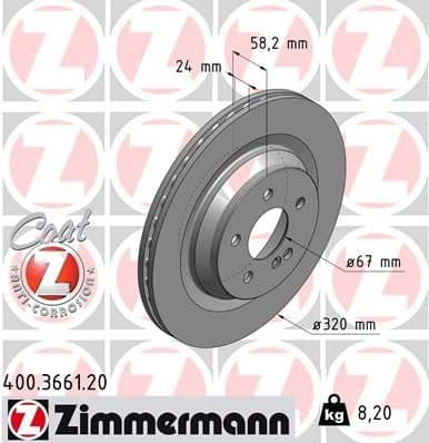 Brake Disc COAT Z 400.3661.20
