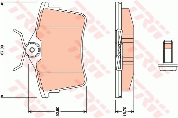 Brake pads rear, Top Quality GDB1799