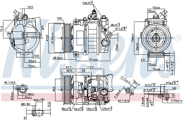 Compressor, air conditioning ** FIRST FIT ** 890322