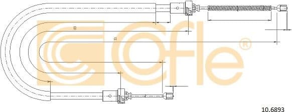 Cable Pull, parking brake 10.6893